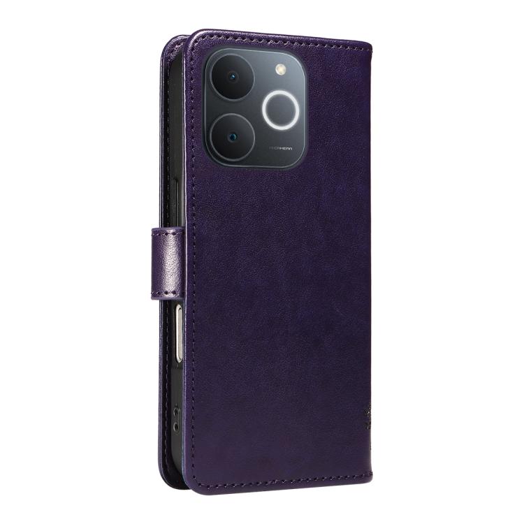For Realme C71 4G India Tree & Cat Embossed Pattern Flip Leather Phone Case