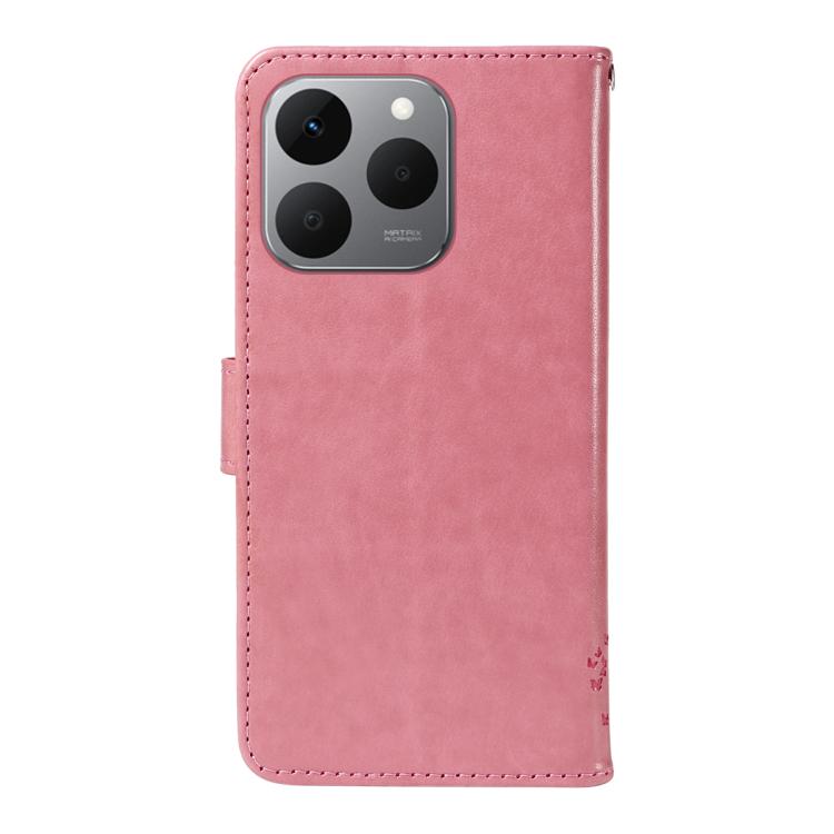 For Realme 15T 5G Tree & Cat Embossed Pattern Flip Leather Phone Case