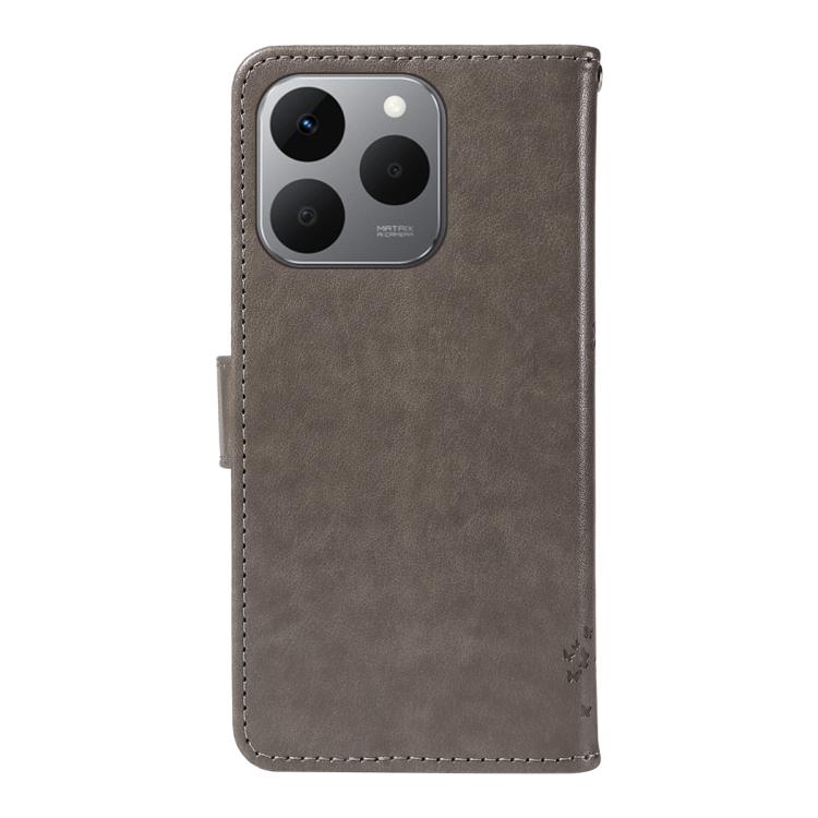 For Realme 15T 5G Tree & Cat Embossed Pattern Flip Leather Phone Case