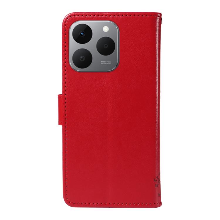For Realme 15T 5G Tree & Cat Embossed Pattern Flip Leather Phone Case