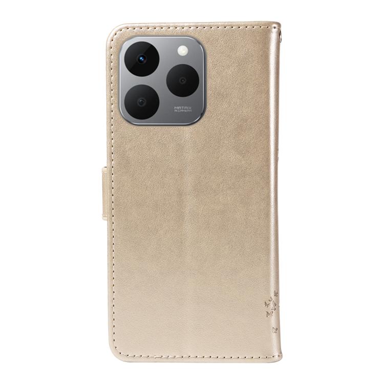 For Realme 15T 5G Tree & Cat Embossed Pattern Flip Leather Phone Case