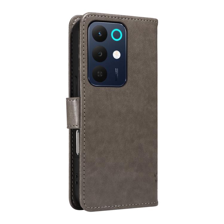 For Realme C85 5G/15X 5G India Tree & Cat Embossed Pattern Flip Leather Phone Case