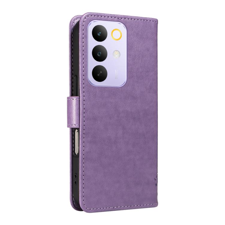 For Realme C85 Pro 4G Tree & Cat Embossed Pattern Flip Leather Phone Case
