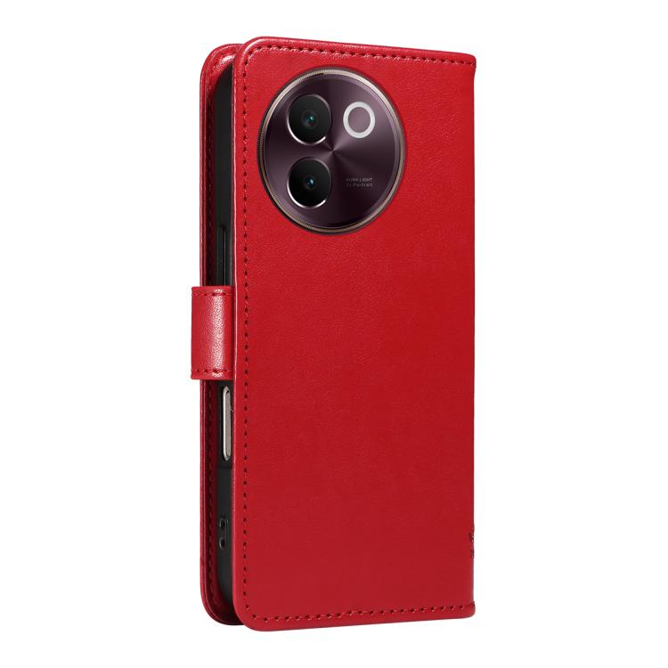 For vivo V30E / V40 Lite Global Tree & Cat Embossed Pattern Flip Leather Phone Case