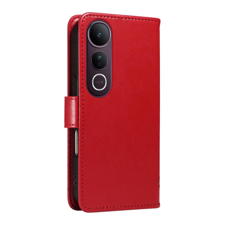 For vivo V50 Lite 5G Global Tree & Cat Embossed Pattern Flip Leather Phone Case