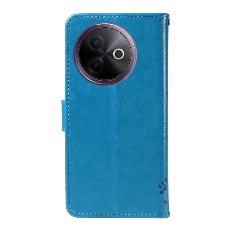 For vivo Y39 5G Global Tree & Cat Embossed Pattern Flip Leather Phone Case