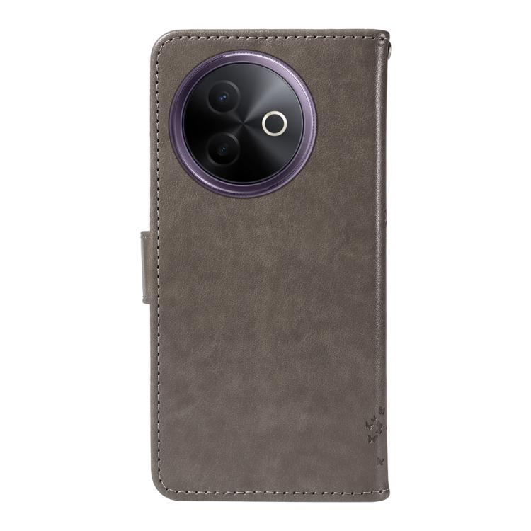 For vivo Y39 5G Global Tree & Cat Embossed Pattern Flip Leather Phone Case