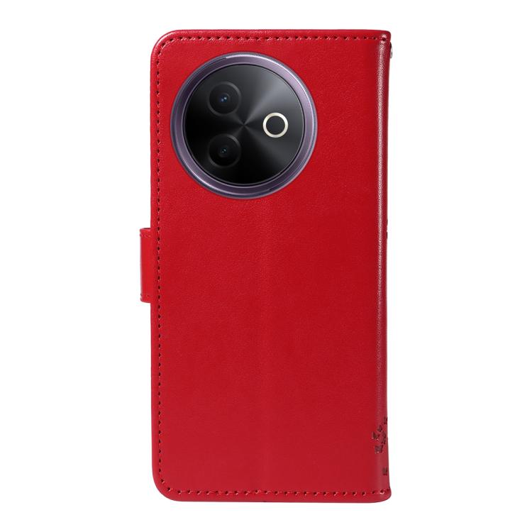 For vivo Y39 5G Global Tree & Cat Embossed Pattern Flip Leather Phone Case