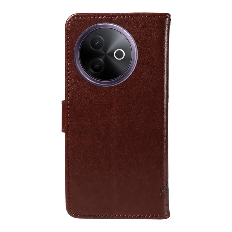 For vivo Y39 5G Global Tree & Cat Embossed Pattern Flip Leather Phone Case