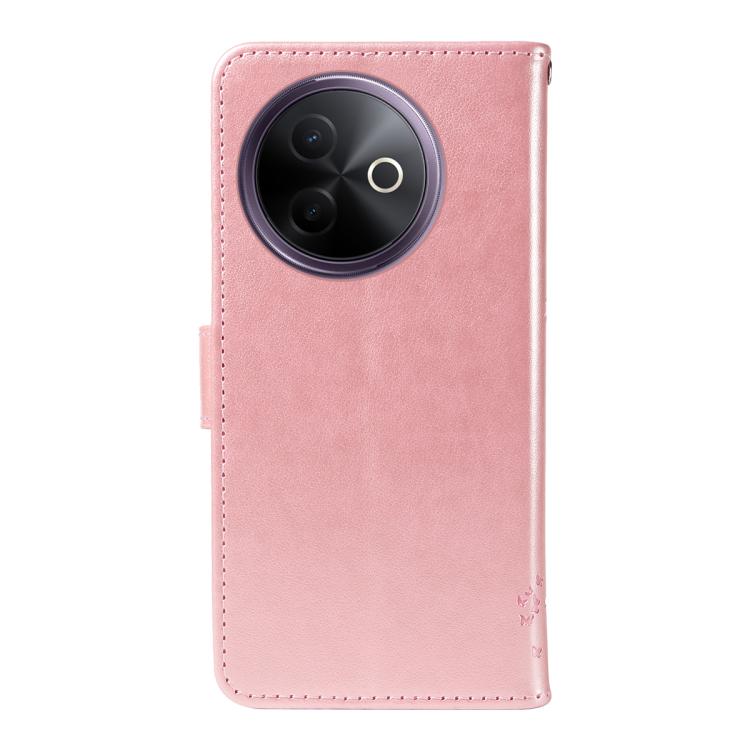 For vivo Y39 5G Global Tree & Cat Embossed Pattern Flip Leather Phone Case