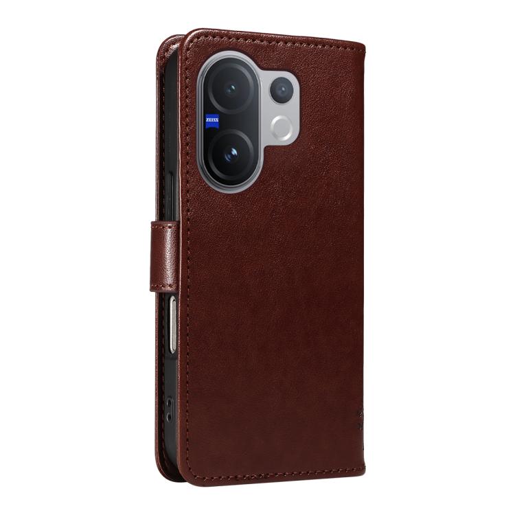 For vivo V60 5G Tree & Cat Embossed Pattern Flip Leather Phone Case