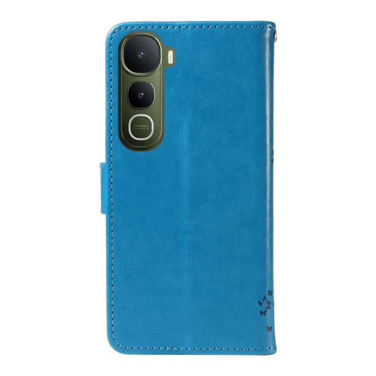 For vivo Y400 5G Tree & Cat Embossed Pattern Flip Leather Phone Case