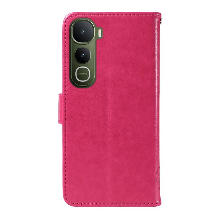 For vivo Y400 5G Tree & Cat Embossed Pattern Flip Leather Phone Case