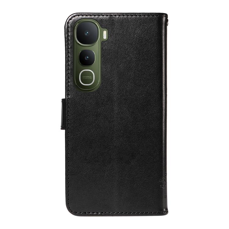 For vivo Y400 5G Tree & Cat Embossed Pattern Flip Leather Phone Case