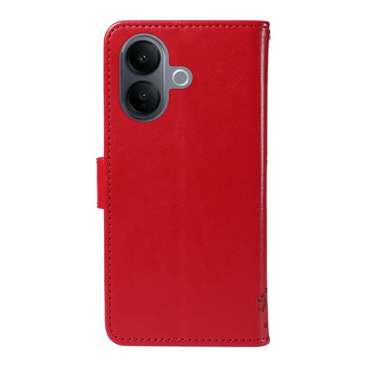 For vivo V60 Lite 4G Tree & Cat Embossed Pattern Flip Leather Phone Case