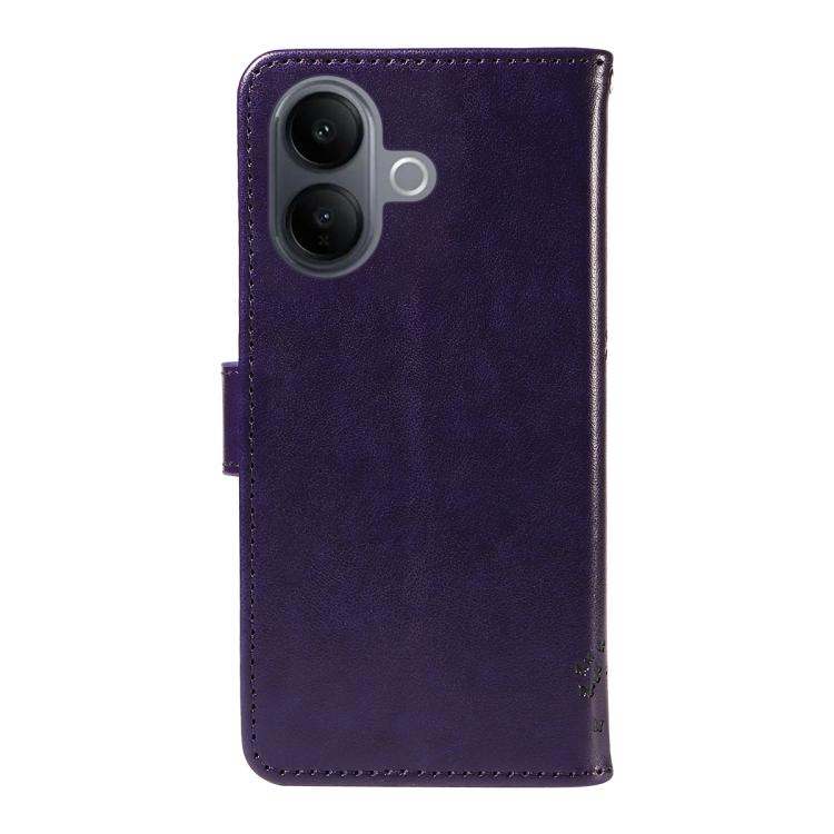 For vivo V60 Lite 4G Tree & Cat Embossed Pattern Flip Leather Phone Case