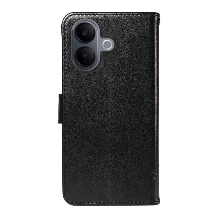 For vivo V60 Lite 4G Tree & Cat Embossed Pattern Flip Leather Phone Case