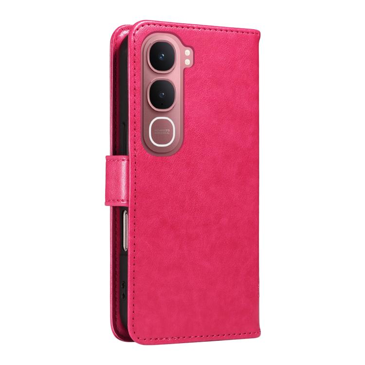 For vivo Y31 5G 2025 / Y21D Tree & Cat Embossed Pattern Flip Leather Phone Case