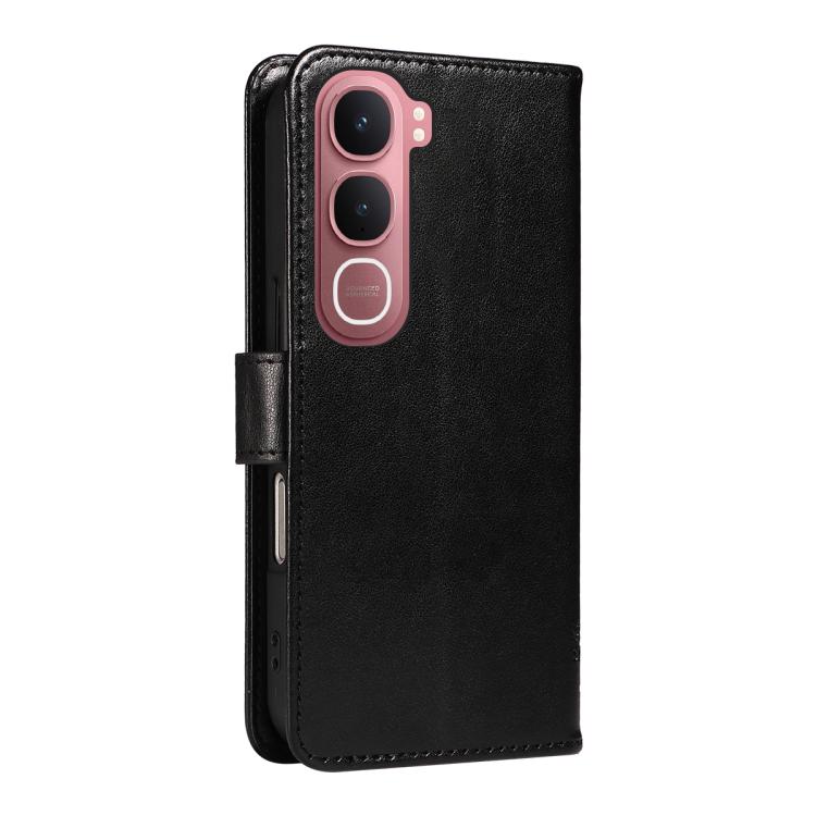 For vivo Y31 5G 2025 / Y21D Tree & Cat Embossed Pattern Flip Leather Phone Case