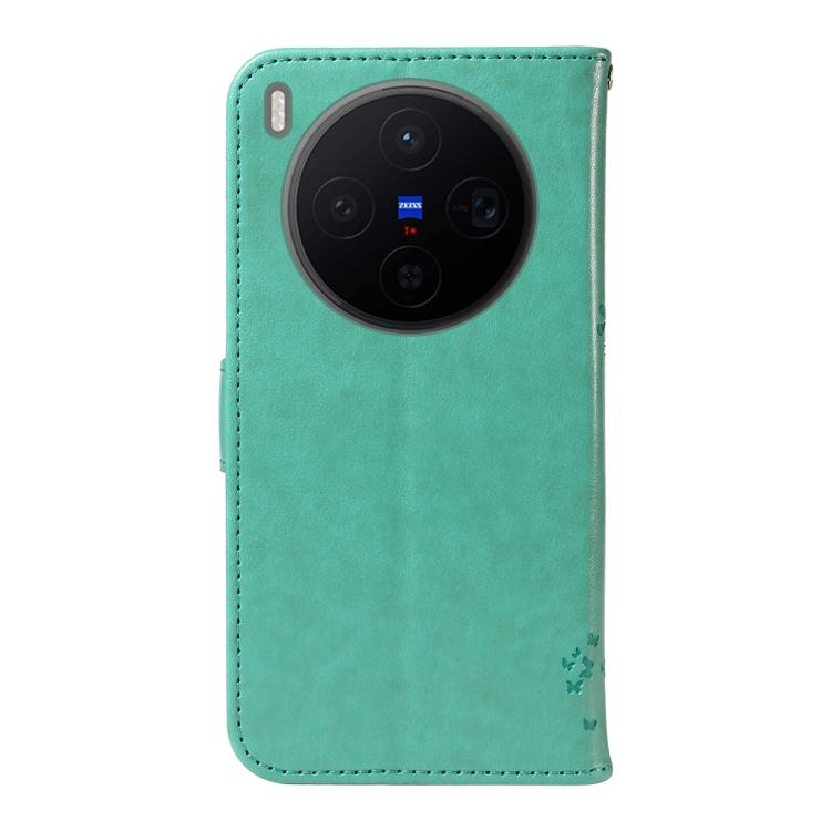 For vivo X300 Tree & Cat Embossed Pattern Flip Leather Phone Case