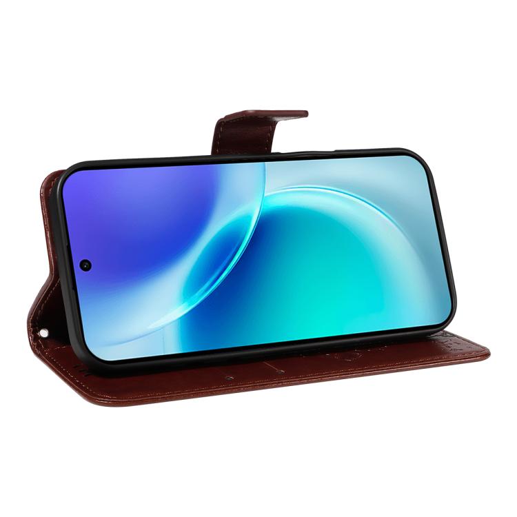 For vivo X300 Tree & Cat Embossed Pattern Flip Leather Phone Case
