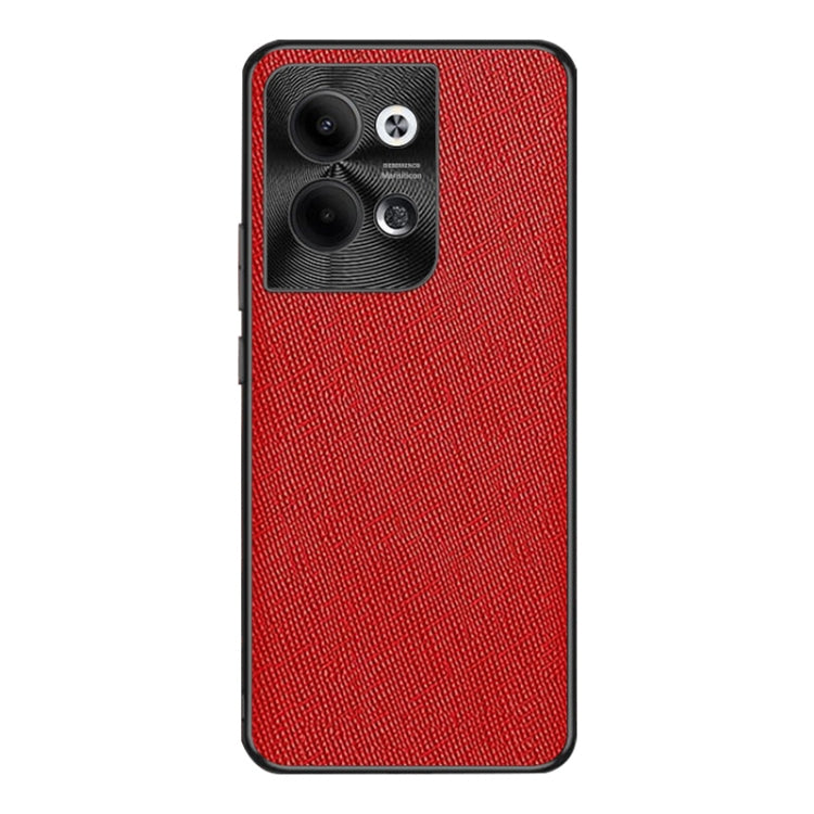 For OPPO Reno9 Cross Texture PU Leather Phone Case