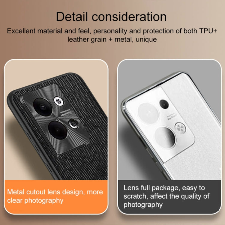 For OPPO Reno9 Cross Texture PU Leather Phone Case