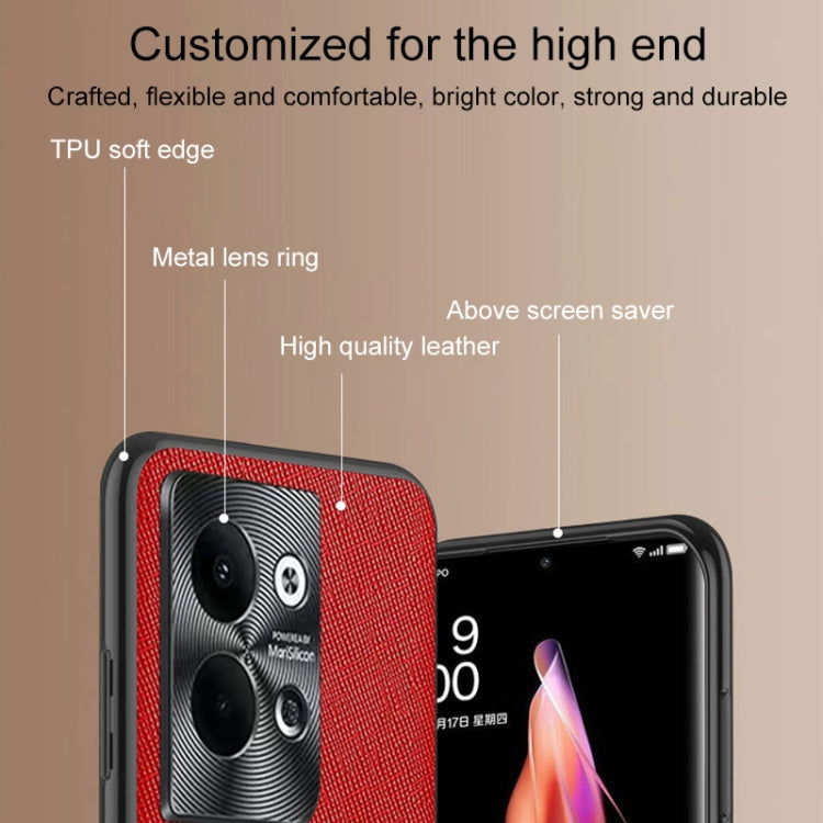 For OPPO Reno9 Pro Cross Texture PU Leather Phone Case