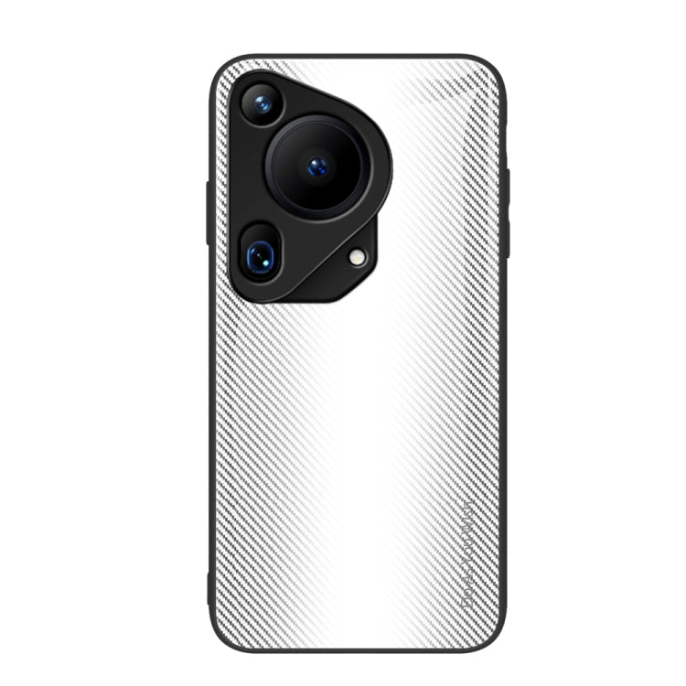 For Huawei Pura 70 Ultra Texture Gradient Glass TPU Phone Case