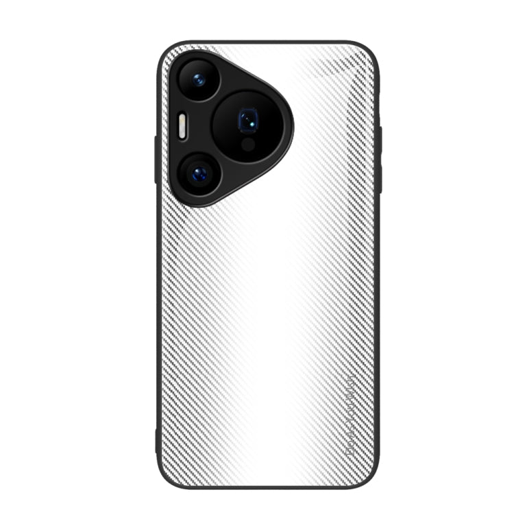 For Huawei Pura 70 Pro Texture Gradient Glass TPU Phone Case