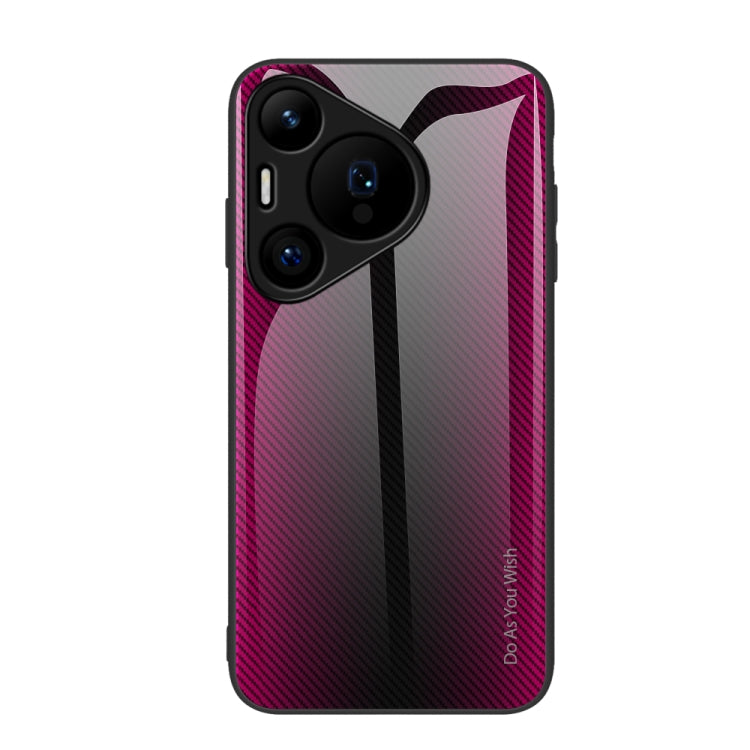 For Huawei Pura 70 Texture Gradient Glass TPU Phone Case