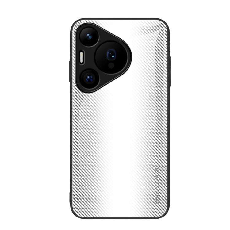 For Huawei Pura 70 Texture Gradient Glass TPU Phone Case