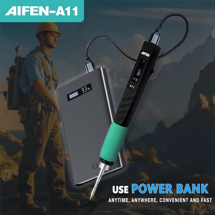Aifen A11 Portable USB Charging Soldering Station with C210 Handle, EU Plug