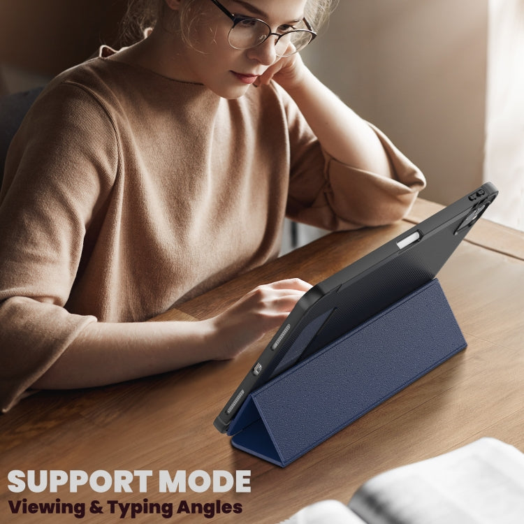 For iPad Pro 12.9 2022 / 2021 / 2020 Carbon Fiber Leather Smart Tablet Case