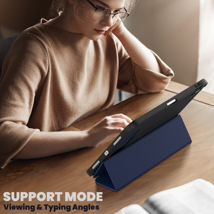 For iPad 2025 / 2022 Carbon Fiber Leather Smart Tablet Case