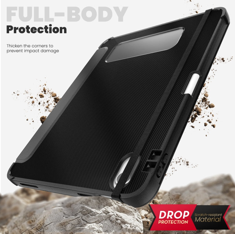 For iPad 2025 / 2022 Carbon Fiber Leather Smart Tablet Case