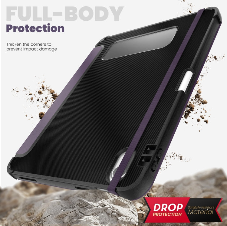 For iPad 2025 / 2022 Carbon Fiber Leather Smart Tablet Case