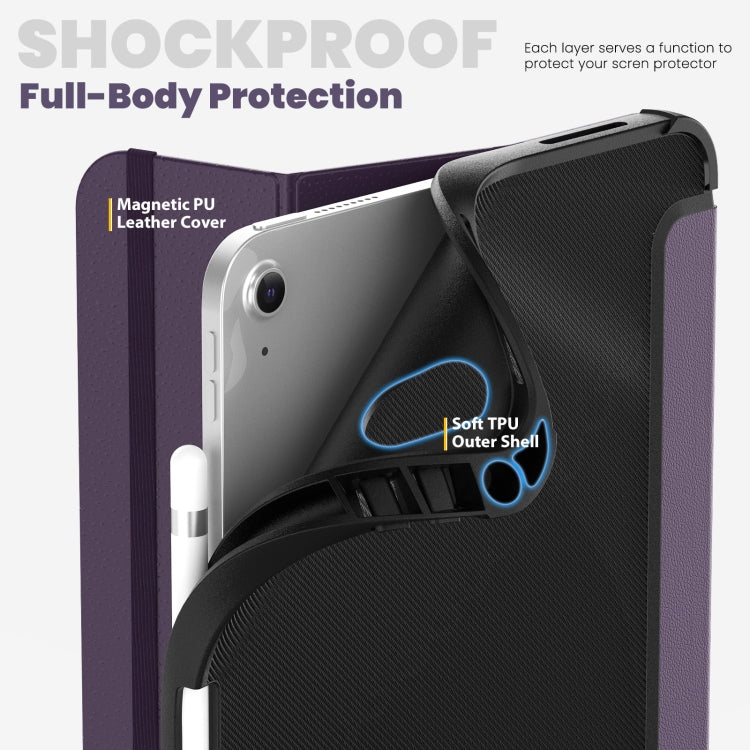 For iPad 2025 / 2022 Carbon Fiber Leather Smart Tablet Case