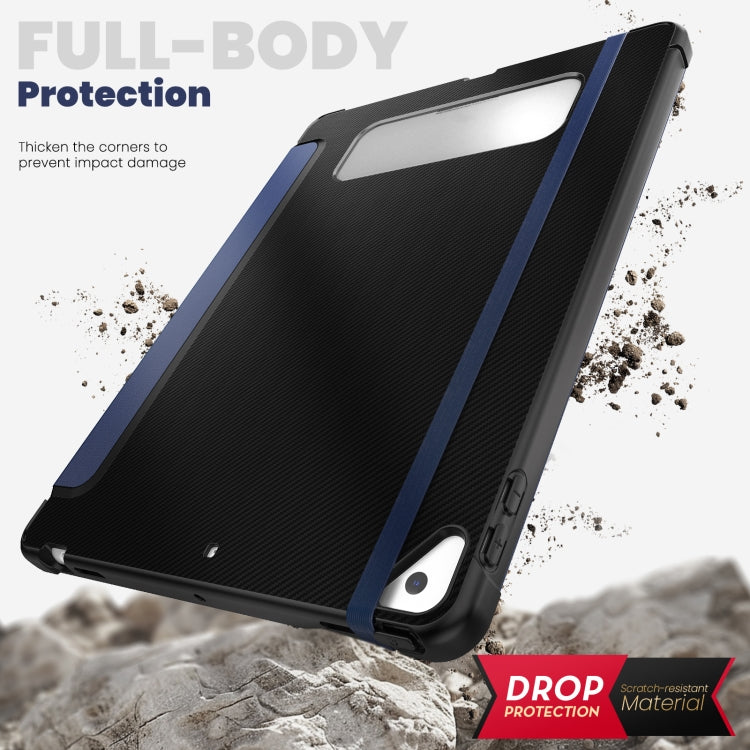 For iPad 10.2 2021 / Air 10.5 Carbon Fiber Leather Smart Tablet Case