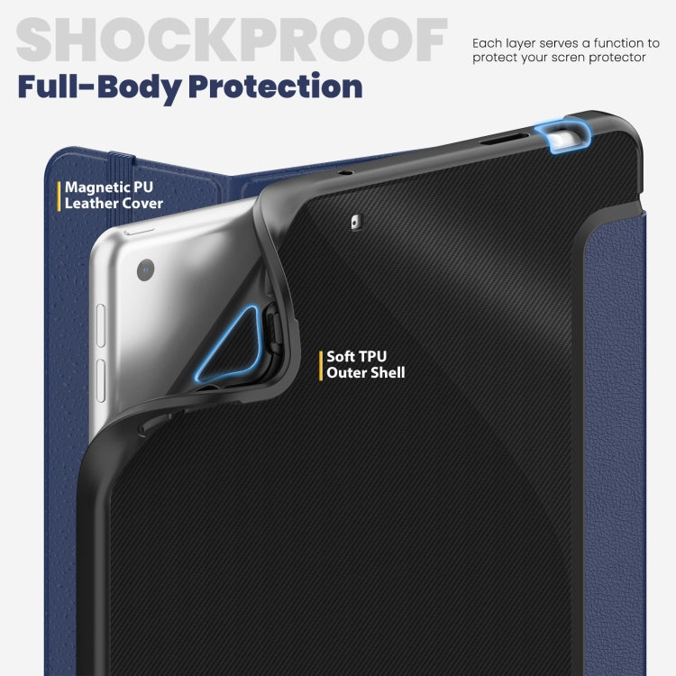 For iPad 10.2 2021 / Air 10.5 Carbon Fiber Leather Smart Tablet Case
