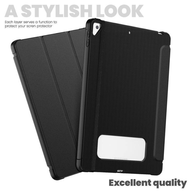 For iPad 10.2 2021 / Air 10.5 Carbon Fiber Leather Smart Tablet Case