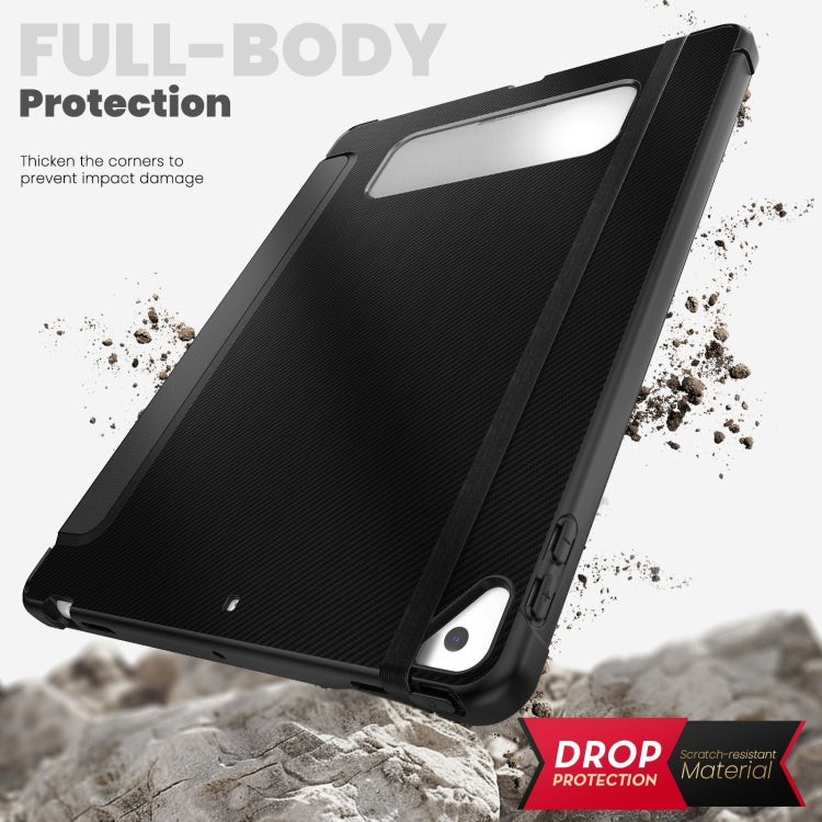 For iPad 10.2 2021 / Air 10.5 Carbon Fiber Leather Smart Tablet Case