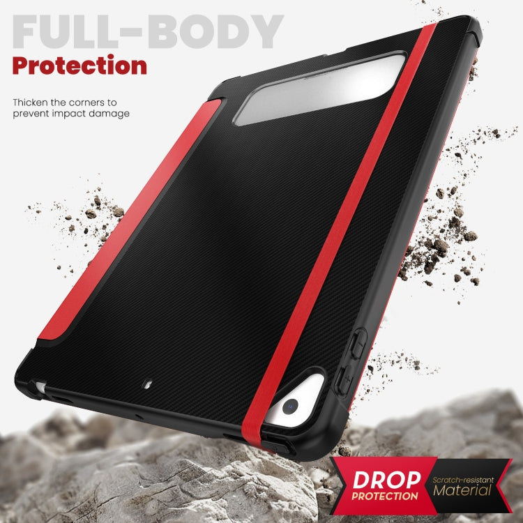 For iPad 10.2 2021 / Air 10.5 Carbon Fiber Leather Smart Tablet Case