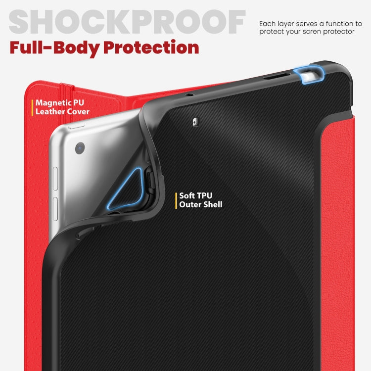 For iPad 10.2 2021 / Air 10.5 Carbon Fiber Leather Smart Tablet Case