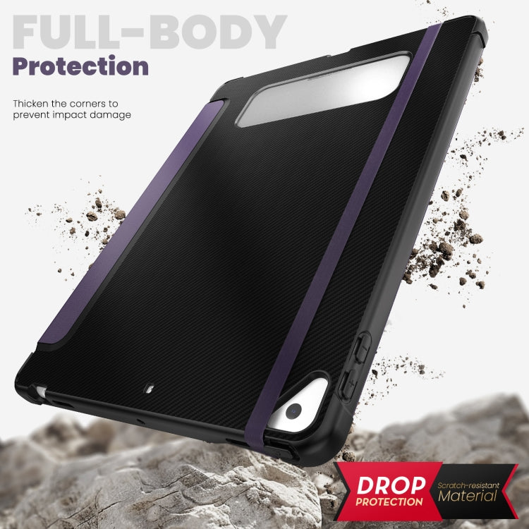 For iPad 10.2 2021 / Air 10.5 Carbon Fiber Leather Smart Tablet Case