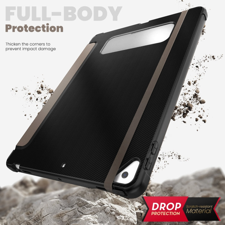 For iPad 10.2 2021 / Air 10.5 Carbon Fiber Leather Smart Tablet Case