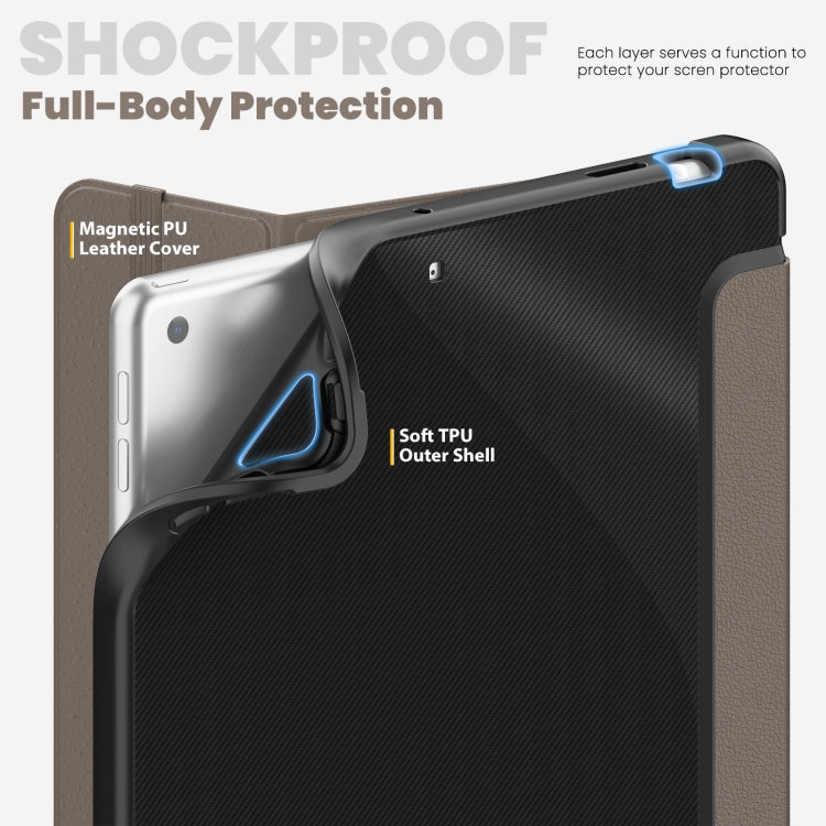 For iPad 10.2 2021 / Air 10.5 Carbon Fiber Leather Smart Tablet Case