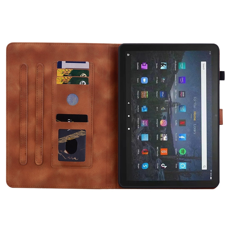 For Amazon Fire Max 11 Lily Embossed Leather Tablet Case