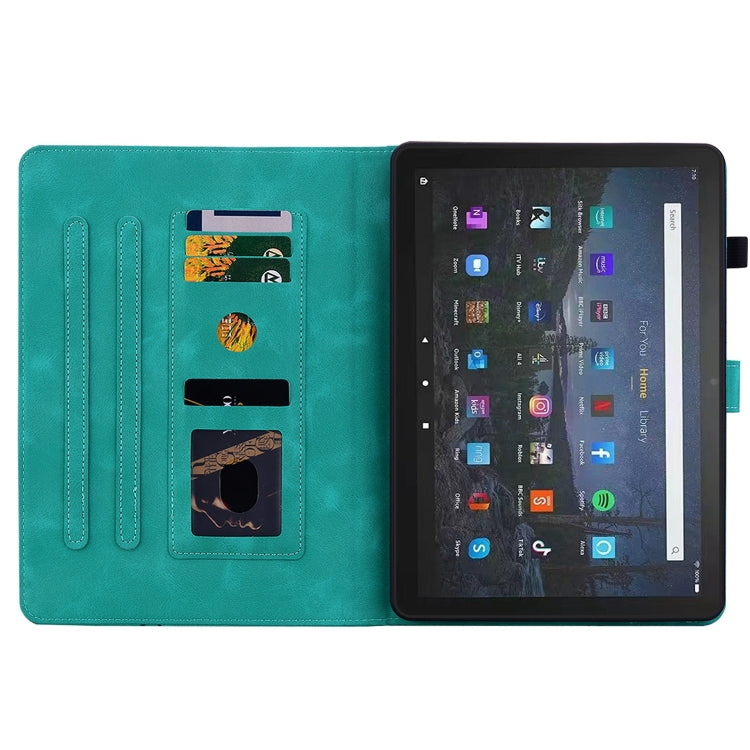 For Amazon Fire Max 11 Lily Embossed Leather Tablet Case