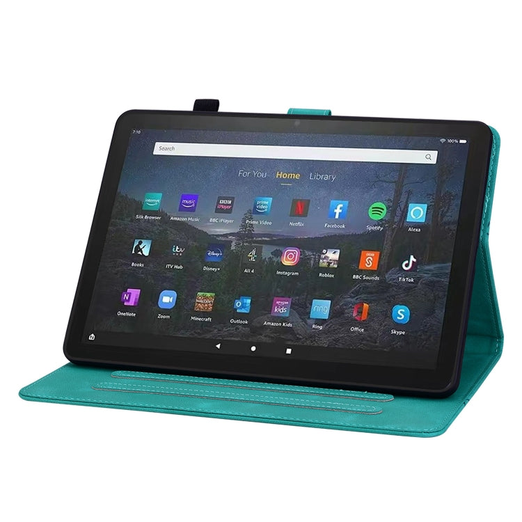 For Amazon Fire Max 11 Lily Embossed Leather Tablet Case